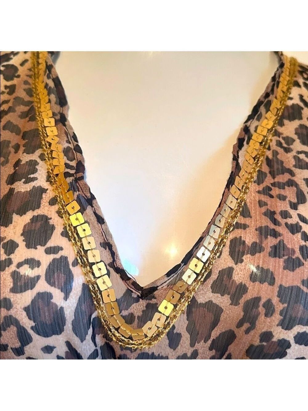 Marie Melili leopard swim cover-up size large - Picture 3 of 7